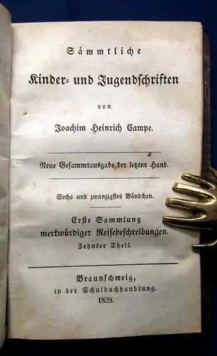 Campe Heinrich,Joachim Sämmtl. kinder-u. Jugendschriften 25.-26.Bd. 1829 js