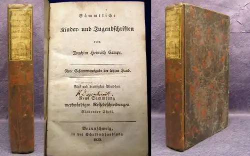 Campe Heinrich,Joachim Sämmtl. kinder-u. Jugendschriften 35. Bd. 1829 js