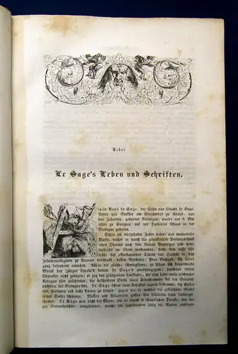 Fink Geschichte von Gil Blas von Santillana 1839 Geschichte Belletristik mb