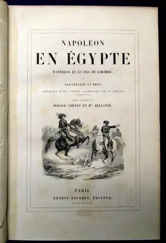 Barthelemy et Mery Napoleon en Egypte um 1842 Geschichte mb