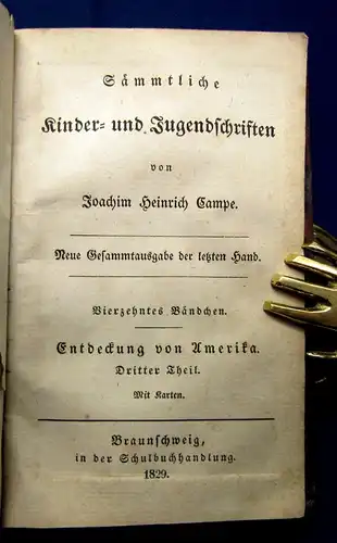 Campe Heinrich,Joachim Sämmtl. kinder-u. Jugendschriften 12.-14.Bd. 1829 js