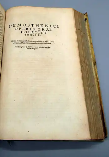 Demosthenes / Wolf, Hieronymus Demosthenis et Aeschinis principum [...] 1604 am