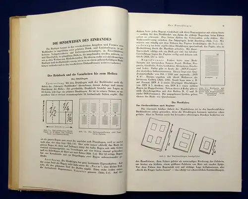 Rhein Das Bucherbinderbuch Lehr und Nachschlagewerk 1954 js