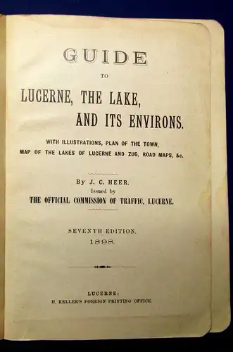 Heer Guide to Lucerne, The Lake, and its Environs 1898 Guide Illustrations js
