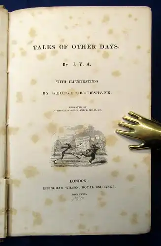 J.Y.A. Tales of Other Days  with illustrations by George Cruikshank 1830  js