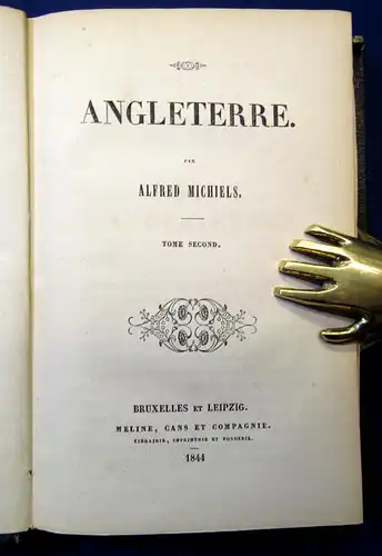 Michiels Angleterre 2 Bde 1844 Belletristik Lyrik Poesie französisch mb