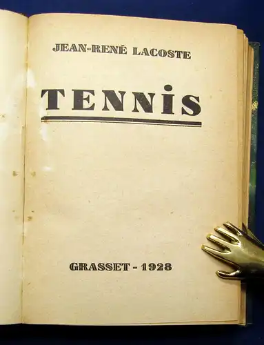 Jean-Rene Lacoste Tennis 1928 Sport Freizeit französisch mb