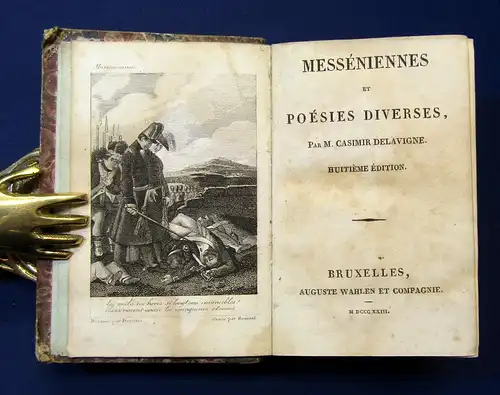 Delavigne Messeniennes et Poesies diverses 1823 Belletristik Poesie Lyrik mb