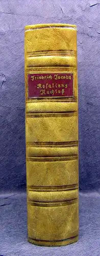 Friedrich Jacobs Rosaliens Nachlaß 1812 Belletristik Klassiker Lyrik Poesie js