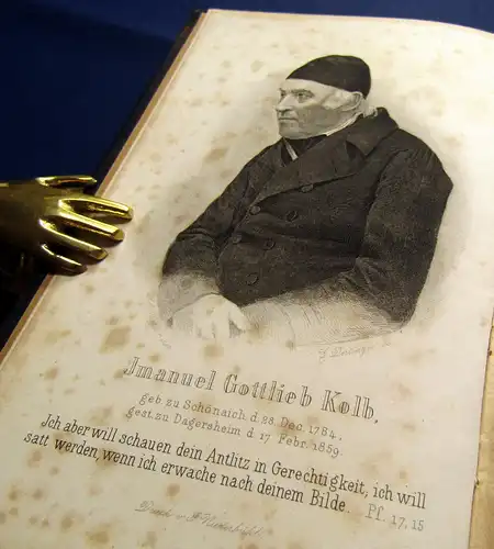 Kolb Kurzer Lebensabriß nebst einer Sammlung v. Briefen etc. 1889 Literatur mb