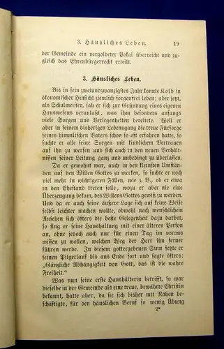 Kolb Kurzer Lebensabriß nebst einer Sammlung v. Briefen etc. 1889 Literatur mb