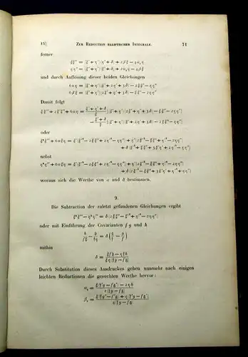 Scheibner Reduction elliptischer Integrale 1879  Wissenschaften Mathematik mb