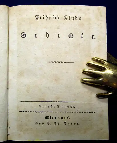 Kind Gedichte 1816 Belletristik Literatur Klassiker Lyrik Lyrika mb
