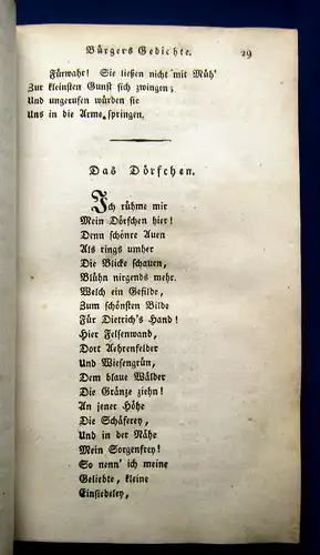 Bürger Gedichte 1815 Belletristik Lyrik Literatur Klassiker mb