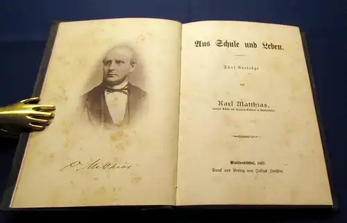 Matthias Aus Schule und Leben 1887 Belletristik Literatur Lyrik mb