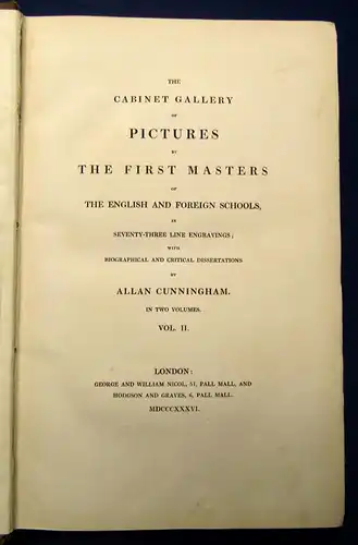 Cunningham The Cabinet of Pictures by the First Masters of Foreign Schools 1836