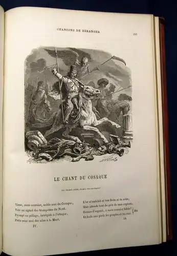 Chansons De P.-J. De Beranger Nouvelles Edition Populaires 1866 Goldschnitt js