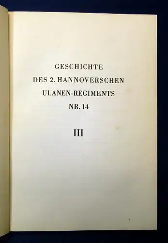 Geschichte des 2.Hannoverschen Ulanen-Regiments 1-5 Nr.14 1932 Militaria js