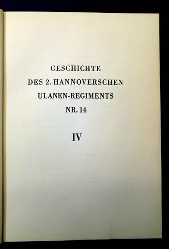 Geschichte des 2.Hannoverschen Ulanen-Regiments 1-5 Nr.14 1932 Militaria js