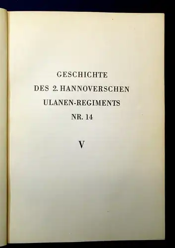 Geschichte des 2.Hannoverschen Ulanen-Regiments 1-5 Nr.14 1932 Militaria js