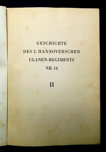 Geschichte des 2.Hannoverschen Ulanen-Regiments 1-5 Nr.14 1932 Militaria js