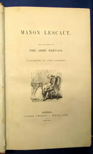 Prevost Manon Lescaut illustrated by Tony Johannot 1841 Belletristik Literatur j