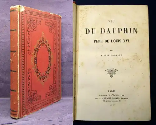 Proyart Vie Du Dauphin Pere De Louis XVI 1876 Erzählungen Geschichten js