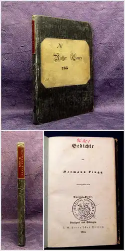 Lingg Gedichte 1854 Belletristik Literatur Klassiker Lyrik Lyrika mb