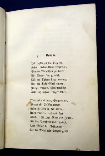 Lingg Gedichte 1854 Belletristik Literatur Klassiker Lyrik Lyrika mb