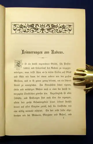 Burckhardt Erinnerungen aus Rubens 1898 Belletristik Literatur Lyrik mb