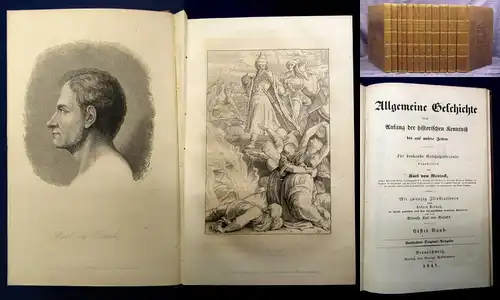 Rotteck Allgemeine Geschichte Historische Kenntniß 1841 12 Bde. Klassiker js