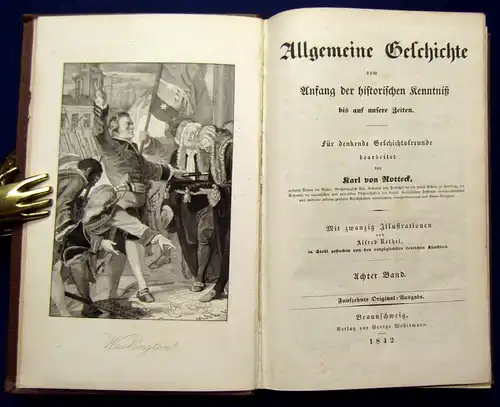 Rotteck Allgemeine Geschichte Historische Kenntniß 1841 12 Bde. Klassiker js