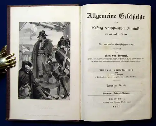 Rotteck Allgemeine Geschichte Historische Kenntniß 1841 12 Bde. Klassiker js