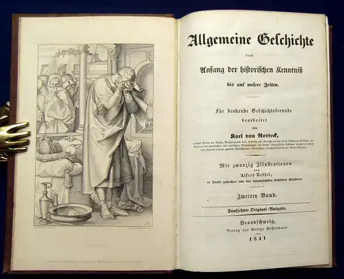 Rotteck Allgemeine Geschichte Historische Kenntniß 1841 12 Bde. Klassiker js