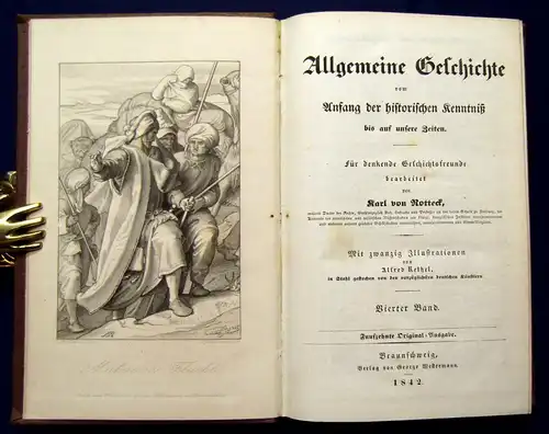 Rotteck Allgemeine Geschichte Historische Kenntniß 1841 12 Bde. Klassiker js