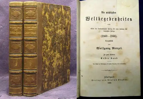 Menzel Die wichtigsten Weltbegebenheiten lombardischer Krieg 1860-1866, 1869 js