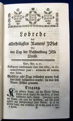 Sutter Isodor Historische Lobreden auf die Feste der Heiligen 4 Bde. in 2 1771 j