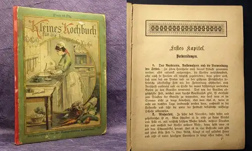 Kux Kleines Kochbuch Ueber 200 ausgewählte Rezepte " Deutsche Küche" 1892 js