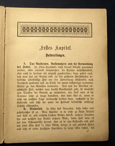 Kux Kleines Kochbuch Ueber 200 ausgewählte Rezepte " Deutsche Küche" 1892 js