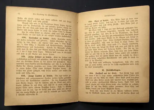 Kux Kleines Kochbuch Ueber 200 ausgewählte Rezepte " Deutsche Küche" 1892 js