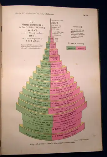 Hickmann Wien im neunzehnten Jahrhundert 1903 41 Tafeln in Farbendruck mb