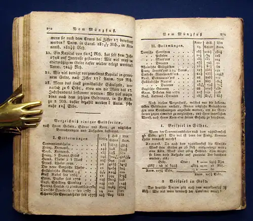 Schürmann Practisches Schulbuch Rechenkunst und Geometrie 1822 Mathematik mb