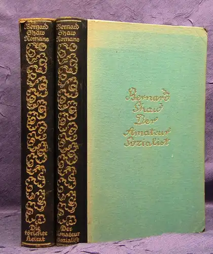 Shaw, Bernhard 2 Bde. Die törichte Heirat, Der amateur-Sozialist 1924 Literatur