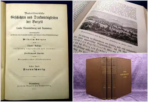 Görges Vaterländische Geschichten der Vorzeit 1881 3 Bde Geschichte mb