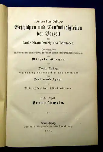 Görges Vaterländische Geschichten der Vorzeit 1881 3 Bde Geschichte mb