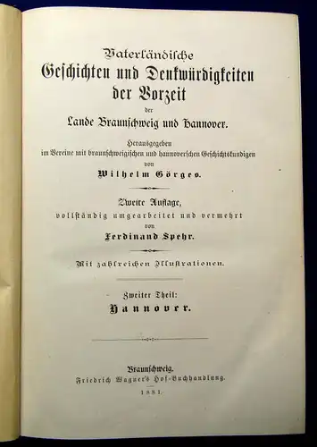 Görges Vaterländische Geschichten der Vorzeit 1881 3 Bde Geschichte mb