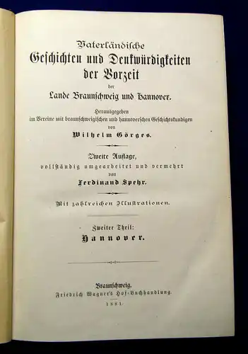 Görges Vaterländische Geschichten der Vorzeit 1881 3 Bde Geschichte mb