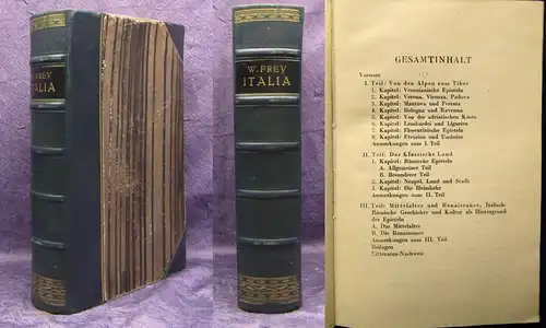 Frey Italia Sempiterna Teil I Von den Alpen zum Tiber 1927 Literatur js