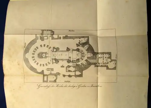 Raumer Palästina Mit 1 Plan von Jerusalem,1 Karte, Grundriß der Kirche 1838 js