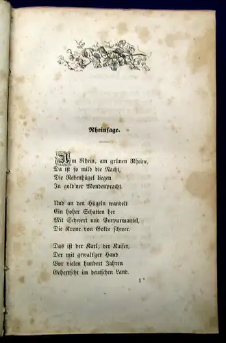 Geibel Gedichte 1844 Belletristik Literatur Lyrik Poesie Klassiker mb
